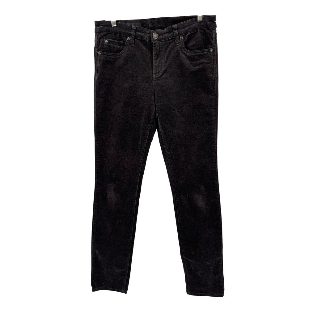KUT from the Kloth Diana Skinny Corduroy Pants Women's Gray Size 10 x 32 (L)